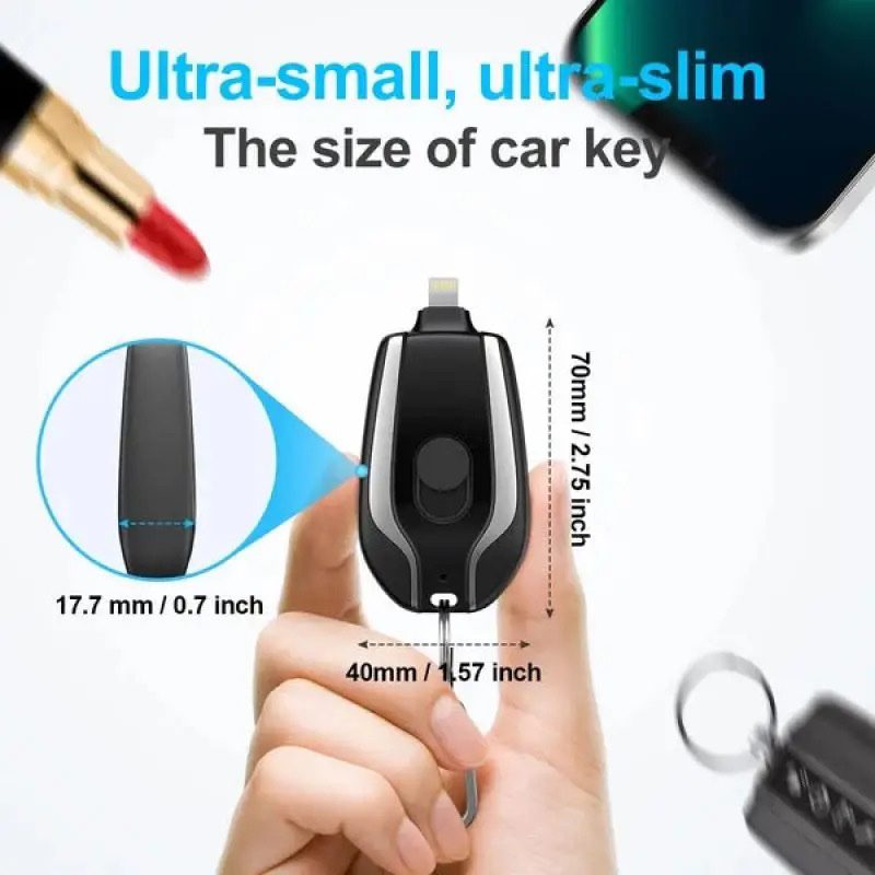 Portable Key Chain Charger | Emergency Power Bank